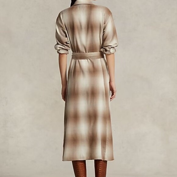 Plaid Belted Wool Shirt Dress - Picture 11 of 14